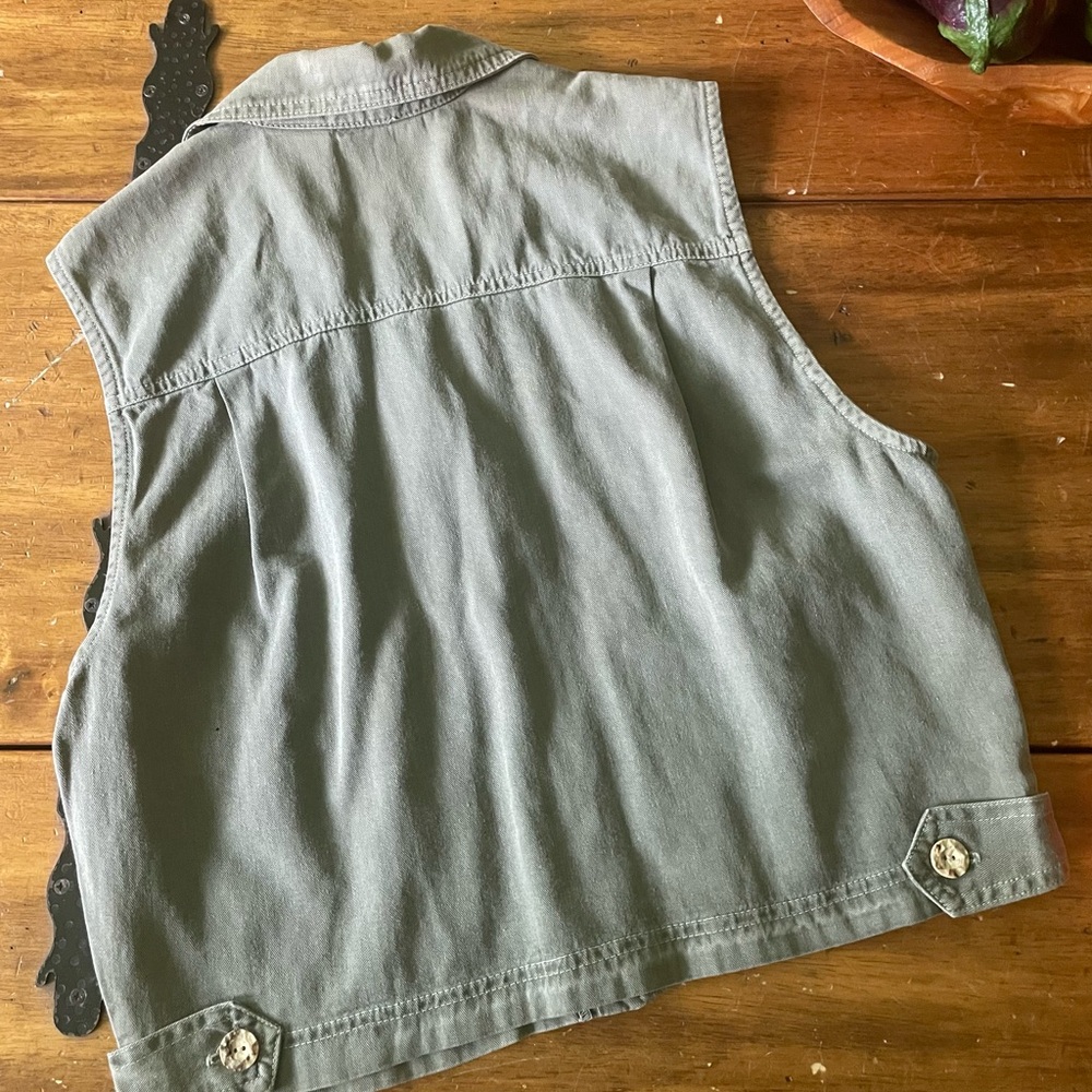 Vintage Nina Piccalino Vest Women’s 6 Medium M Green 90s Y2k Gorp USA Layering - Picture 6 of 8